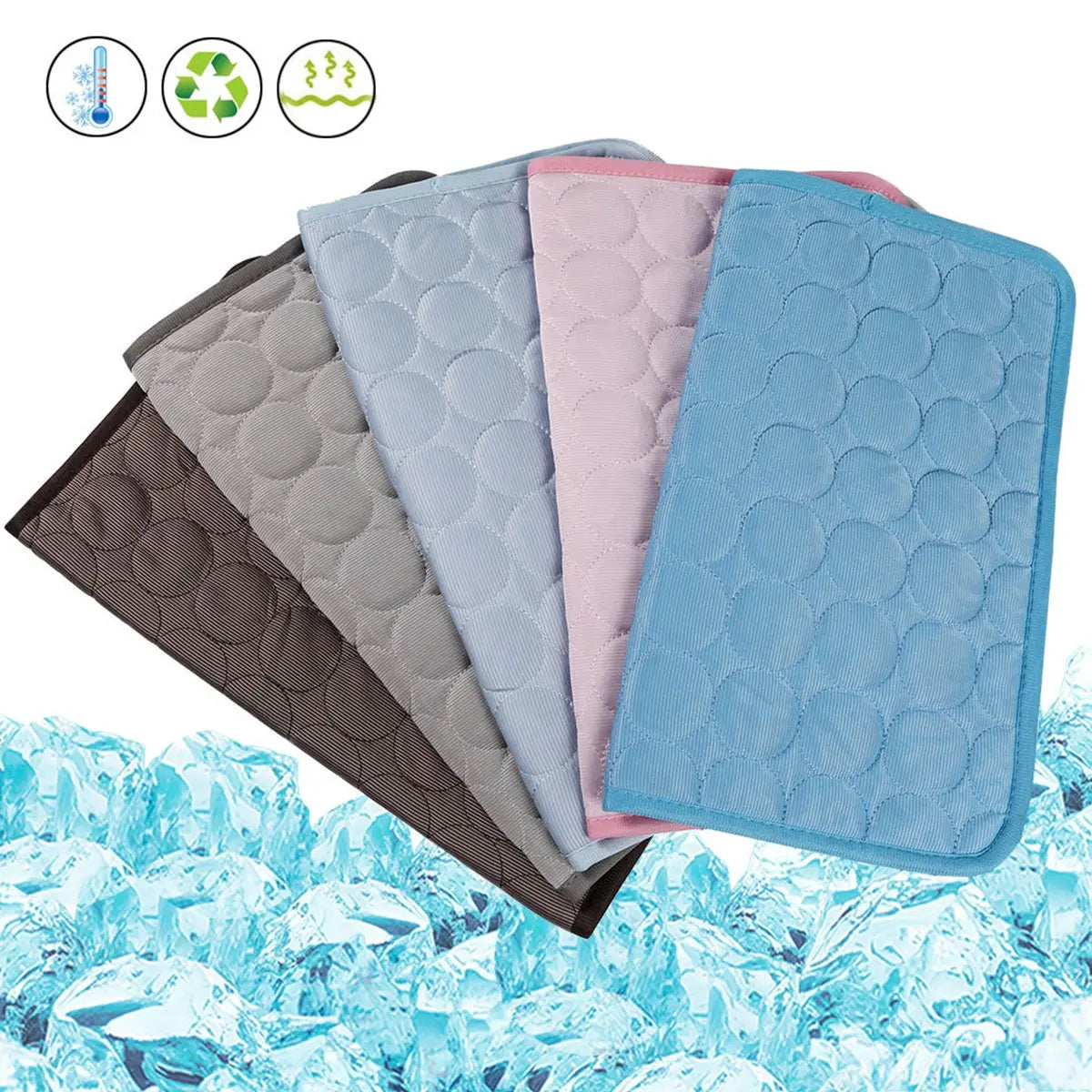 2026 Ice Silk Cooling Dog Bed - Comfortable & Machine Washable Summer Mat for Pets of All Sizes, Non-Slip Design