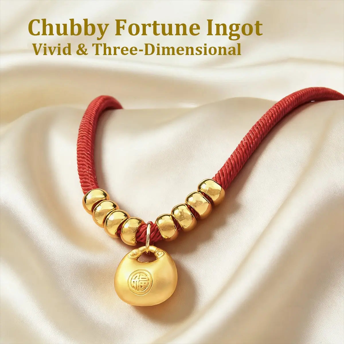Adjustable Pet Necklace with Yuanbao Pendant, Pet Collar，Pet Decorative Accessories，Fashion Durable Design for Cats, Kitten and Small Dogs, New Year Blessing Gift