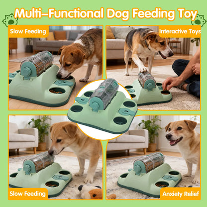 GOYJOY Universal Pet Food Dispenser and Puzzle Toy for Cats and Dogs – Slow Feeder and Treat Hiding Meal Holder for Self-Entertainment