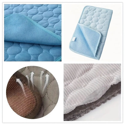2026 Ice Silk Cooling Dog Bed - Comfortable & Machine Washable Summer Mat for Pets of All Sizes, Non-Slip Design