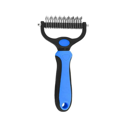 Pain-Free Dematting Undercoat Rake for Dogs and Cats - Dual-Sided Shedding Brush for Efficient Tangle and Fur Removal, Reduces Loose Hair and Mats Effortlessly
