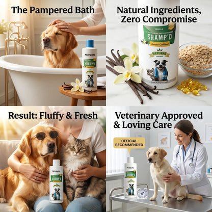 Nutripetz Pet Shampoo & Conditioner for Dogs & Cats – 500 ML Natural Aloe Vera & Coconut Cleanser | Anti-Itch Moisturizing Grooming Wash