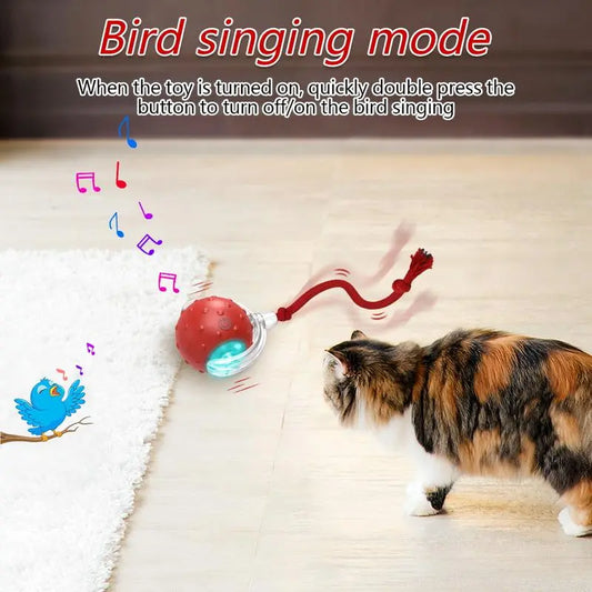 Automatic Interactive Cat Toy Ball with Motion Activation and Chirping Sounds for Indoor Cats