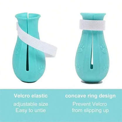 Cat Bathing Shoes - 4 Pairs | Silicone Paw Protectors for Safe Grooming & Bath Time - Protects Paws, Prevents Scratching