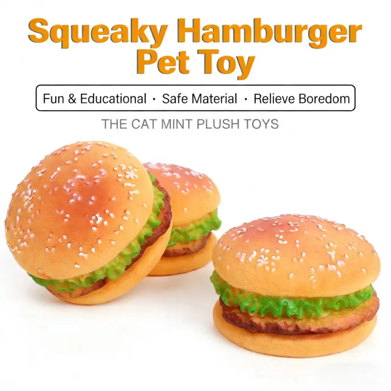 Pet Toy Dog Chew Toys, Squeaky Ball Shape Design, Durable Rubber Material, Ideal for Teeth Cleaning & Training, Self-Entertainment Pet Accessories