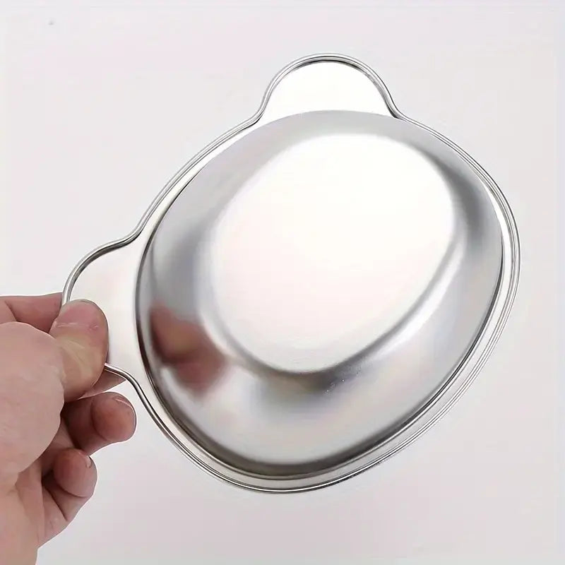 1 Set/2 Pieces of 304 Stainless Steel Cat Bowl, Tilted Raised Neck Protection Bowl Suitable for Cats and Dogs, Pet Feeding and Drinking, Pet Water Bowl, Anti-Corrosion Material, Universal for Cats and Dogs, Essential for Pet Care, Exclusive for Cat Owners