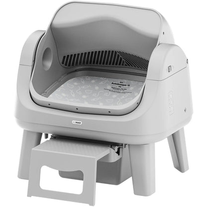 Petpivot Autoscooper 12 Lite Open Top Self Cleaning Cat Litter Box, Automatic Litter Box with 7 Pairs of Safety Sensors, Anti-Pinch Protection, Easy Access Step for Senior Cats